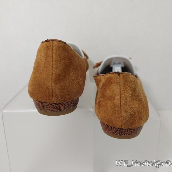 Franco Sarto® Amber™ Capped-Toe Brown Suede Ballet Flats Women's Size US 7.5 - Picture 4 of 16